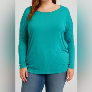 💘5 for $25 // Size 2XL Green Long Sleeve Blouse